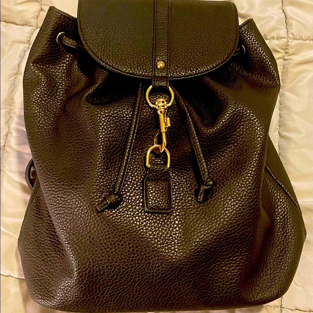 Just Fab, Vegan Leather, Black Book Bag!
